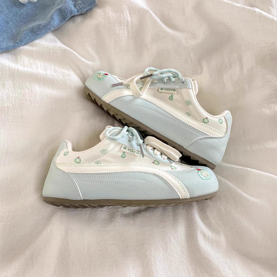 Damen Schnür-Sneaker mit verspieltem Bärenmotiv und atmungsaktivem Obermaterial EB