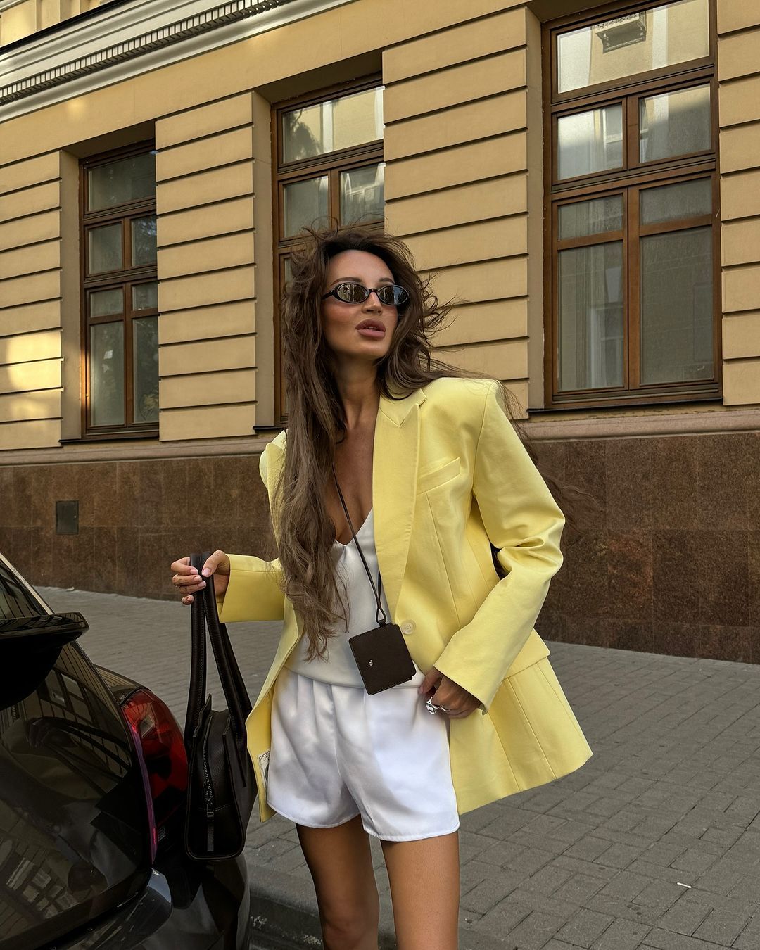 Damen Eleganter Oversized Blazer mit tiefem Revers EB
