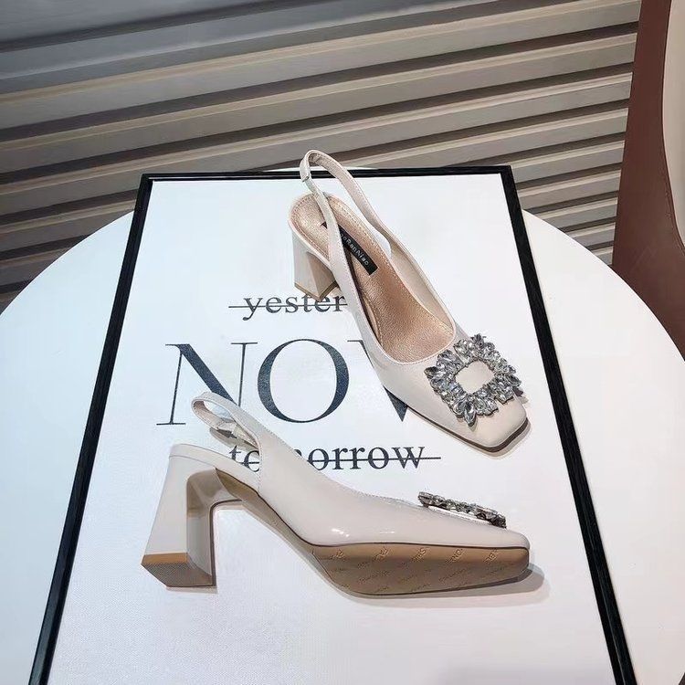 Damen Sling-Pumps mit elegantem Blüten-Detail EB