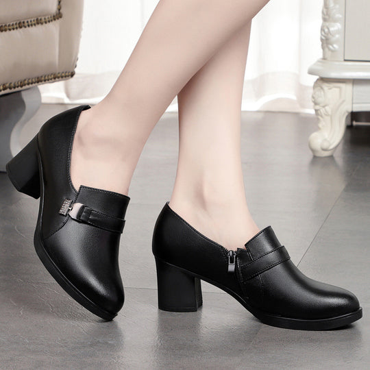 Damen Elegante Schnürschuhe mit bequemem Blockabsatz und modischem Design EB