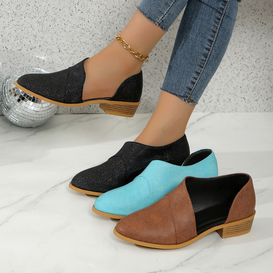 Damen Elegante Slip-On Schuhe mit glitzerndem Finish EB