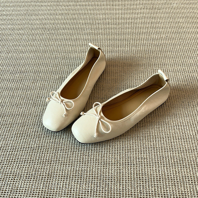 Damen Bequeme und stilvolle Ballerinas mit Schleifenakzent EB