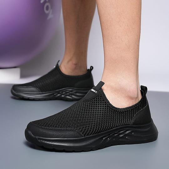 Damen Atmungsaktive Slip-On Sneakers mit stoßdämpfendem Fußbett und flexiblem Obermaterial EB