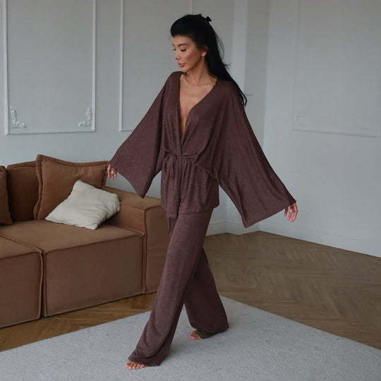 Damen Komfortables Oversized Lounge-Set EB