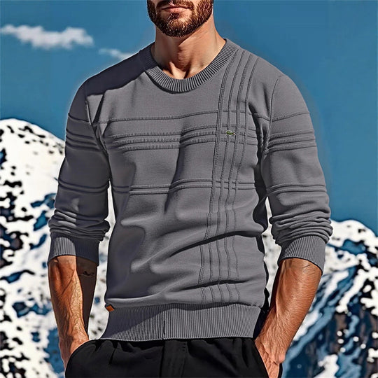 Herren stylischer Strickpullover mit einzigartigen Texturdetails EB