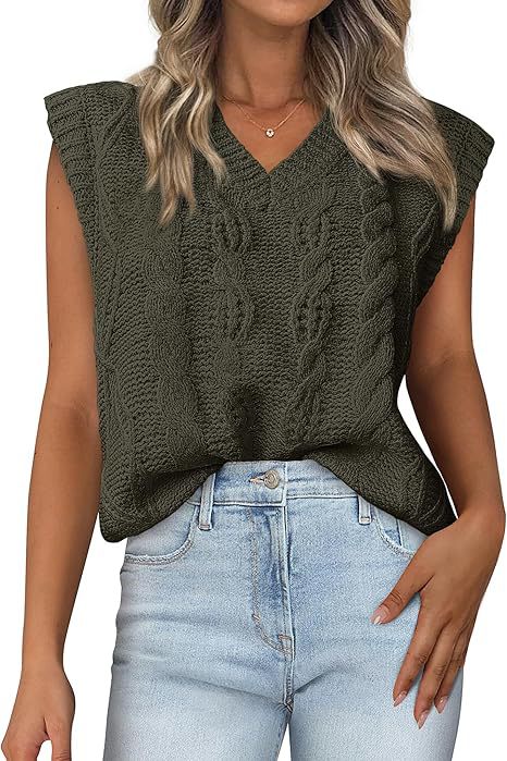 Damen Strickoberteil mit V-Ausschnitt und strukturiertem Muster EB