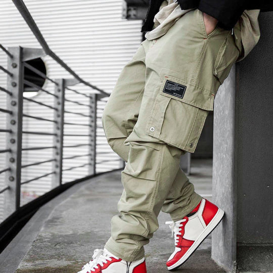 Herren Cargo-Hose mit multifunktionalen Taschen und verstellbarem Kordelzug EB