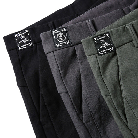 Herren modische Chino-Hose mit schmalem Schnitt und bequemer Passform EB
