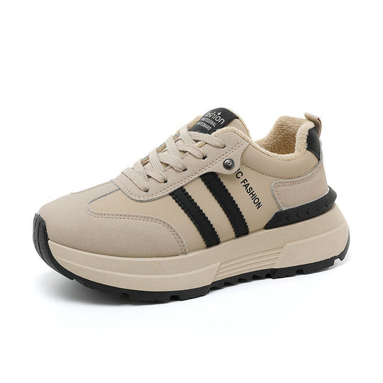 Damen Modische Sneakers mit dämpfendem Sohlenprofil und kuscheligem Innenfutter EB