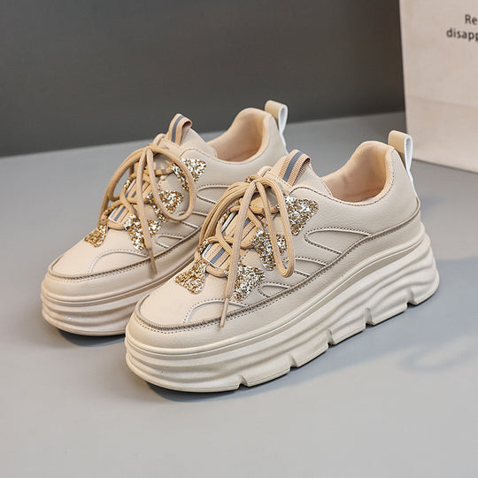 Damen Sneakers mit glitzernden Applikationen EB