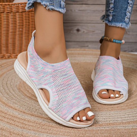 Damen bequeme Sandalen mit atmungsaktivem Obermaterial EB