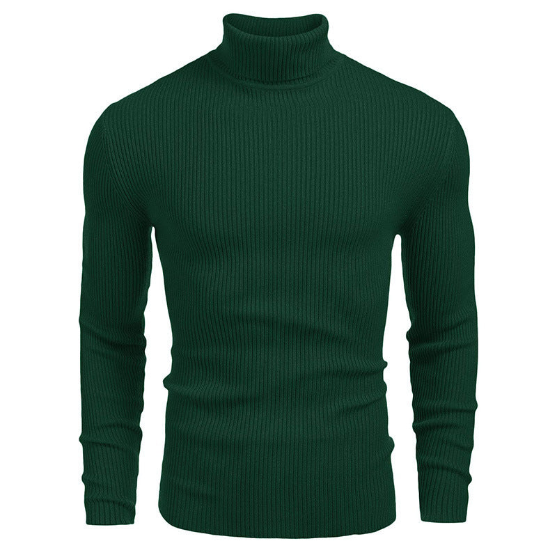 Herren Rollkragenpullover aus feinem Rippstrickmaterial EB