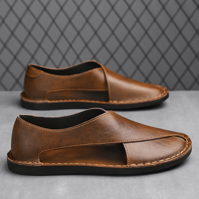 Damen Bequeme Leder-Slipper mit flexiblem Design EB