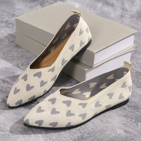 Damen modische Slipper mit Herzmuster EB