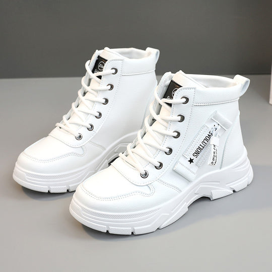 Damen sportliche High-Top Sneakers mit modischem Design und dämpfender Sohle EB