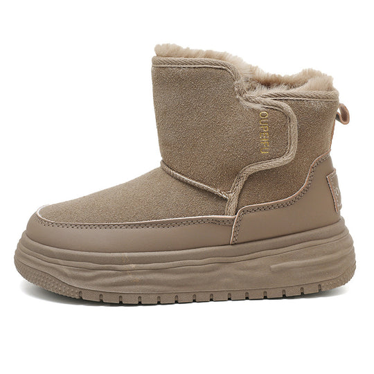 Damen warme Winterboots mit kuscheligem Innenfutter und robustem Profil EB