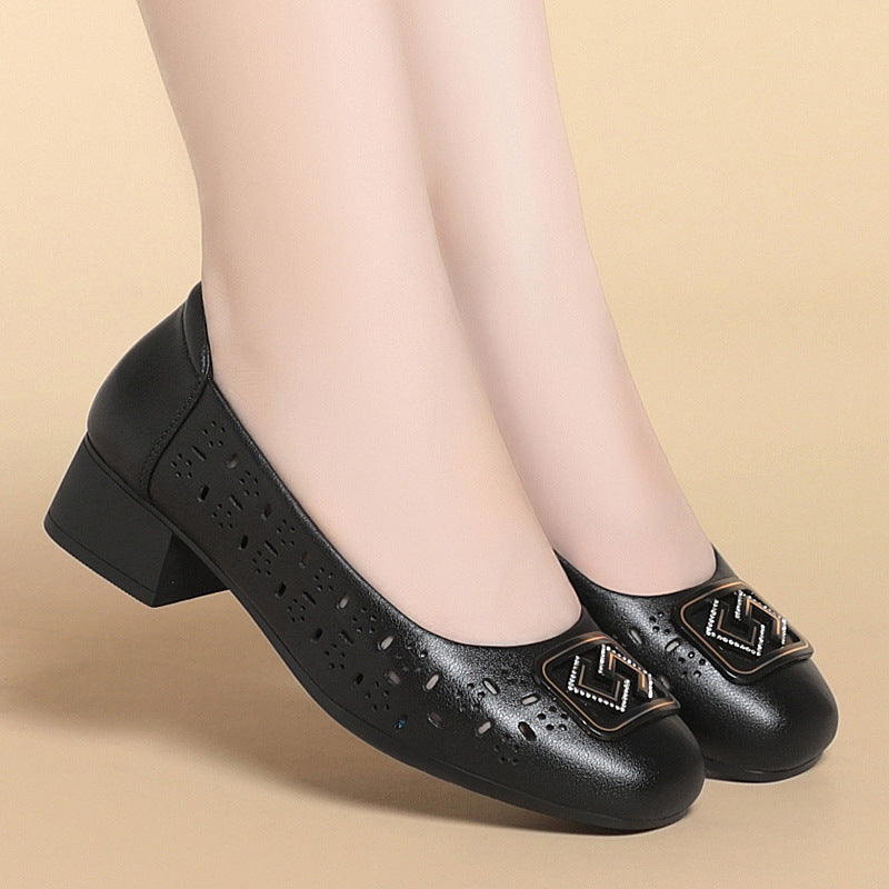 Damen Ballerinas mit modischen Cut-Outs und eleganter Verzierung EB