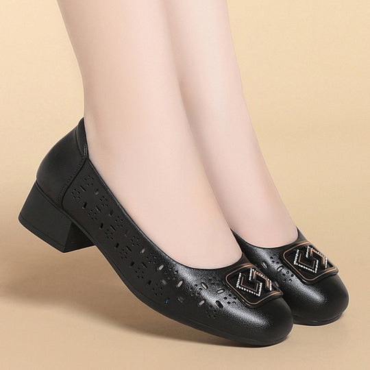 Damen Ballerinas mit modischen Cut-Outs und eleganter Verzierung EB