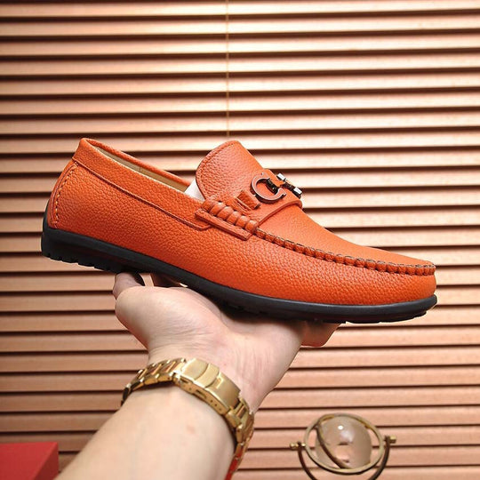 Herren Mokassins mit luxuriösem Leder und elegantem Zierdetail EB