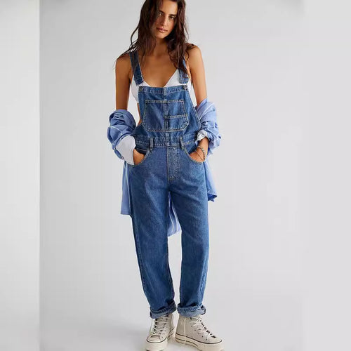 Damen Latzhose im lässigen Schnitt mit trendigen Details EB
