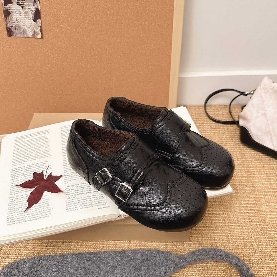 Damen elegante Schnürschuhe mit modischem Schnallenverschluss EB