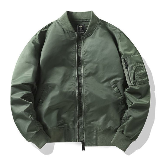 Men's  low-profile utility bomber jacket with two-way concealed zip and sleeve tool pocket EB