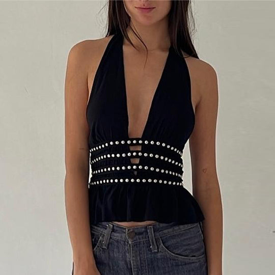 Damen Off-Shoulder Top mit zarten Spitzenakzenten EB