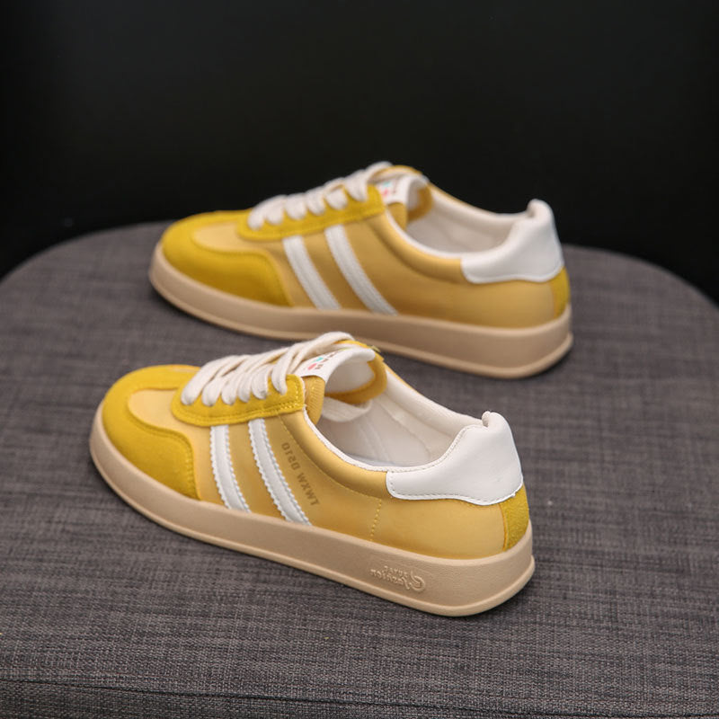 Damen Sportliche Sneakers mit modischen Streifen und dämpfender Sohle EB