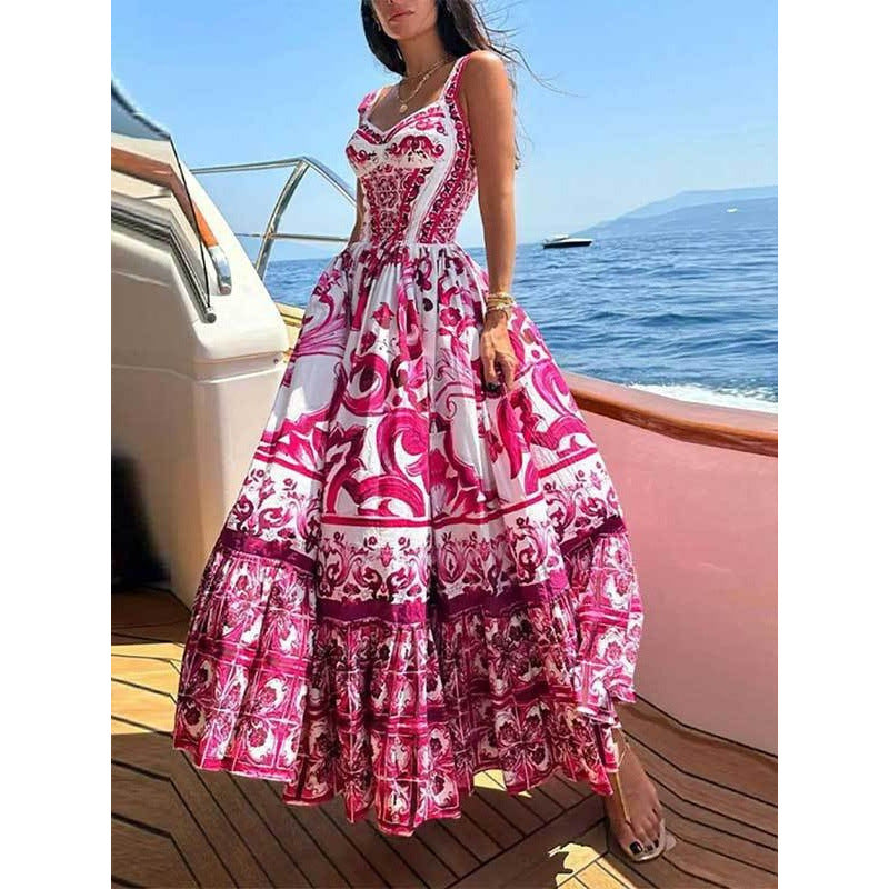 Damen Maxikleid mit elegantem, floralen Print EB