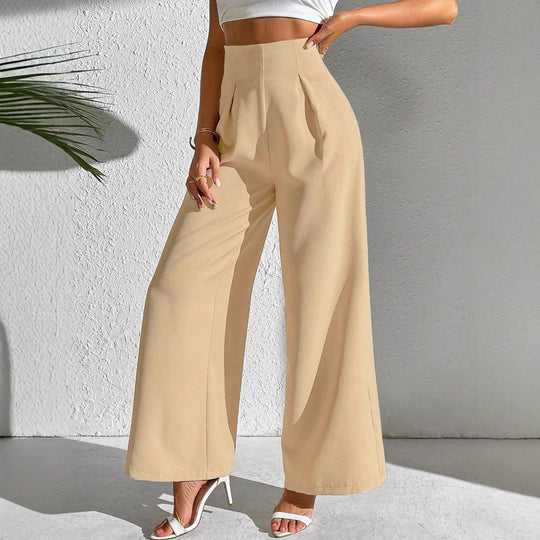 Damen Weite Palazzo-Hose mit elegantem Schnitt und hohen Taillenbund EB