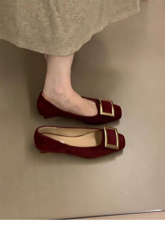 Damen Ballerinas mit elegantem Schnallen-Detail EB