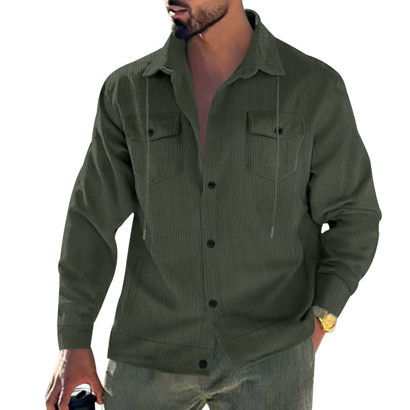 Herren Cord-Jacke mit praktischen Taschen und klassischem Schnitt EB