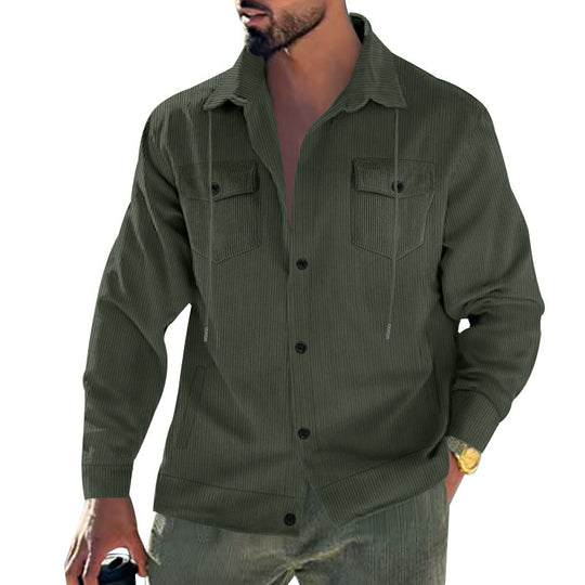 Herren Cord-Jacke mit praktischen Taschen und klassischem Schnitt EB