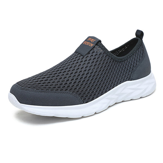 Herren leichte Slip-On Laufsneaker mit nahtlosem Maschenoberteil und stoßdämpfender Wellen-EVA-Sohle EB