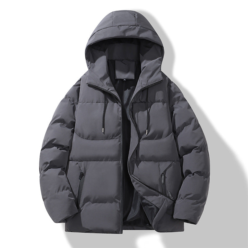 Herren isolierte Übergangsjacke mit Druckknopf und hochklappbarem Kragen EB