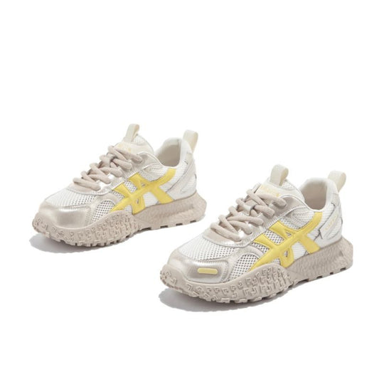 Damen Sportliche Trend-Sneaker mit atmungsaktiven Mesh-Obermaterialien und stoßdämpfender Sohle EB