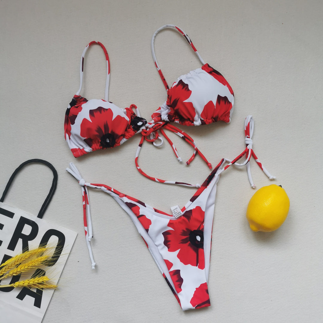 Damen Triangel-Bikini mit regulierbaren Bindebändern EB