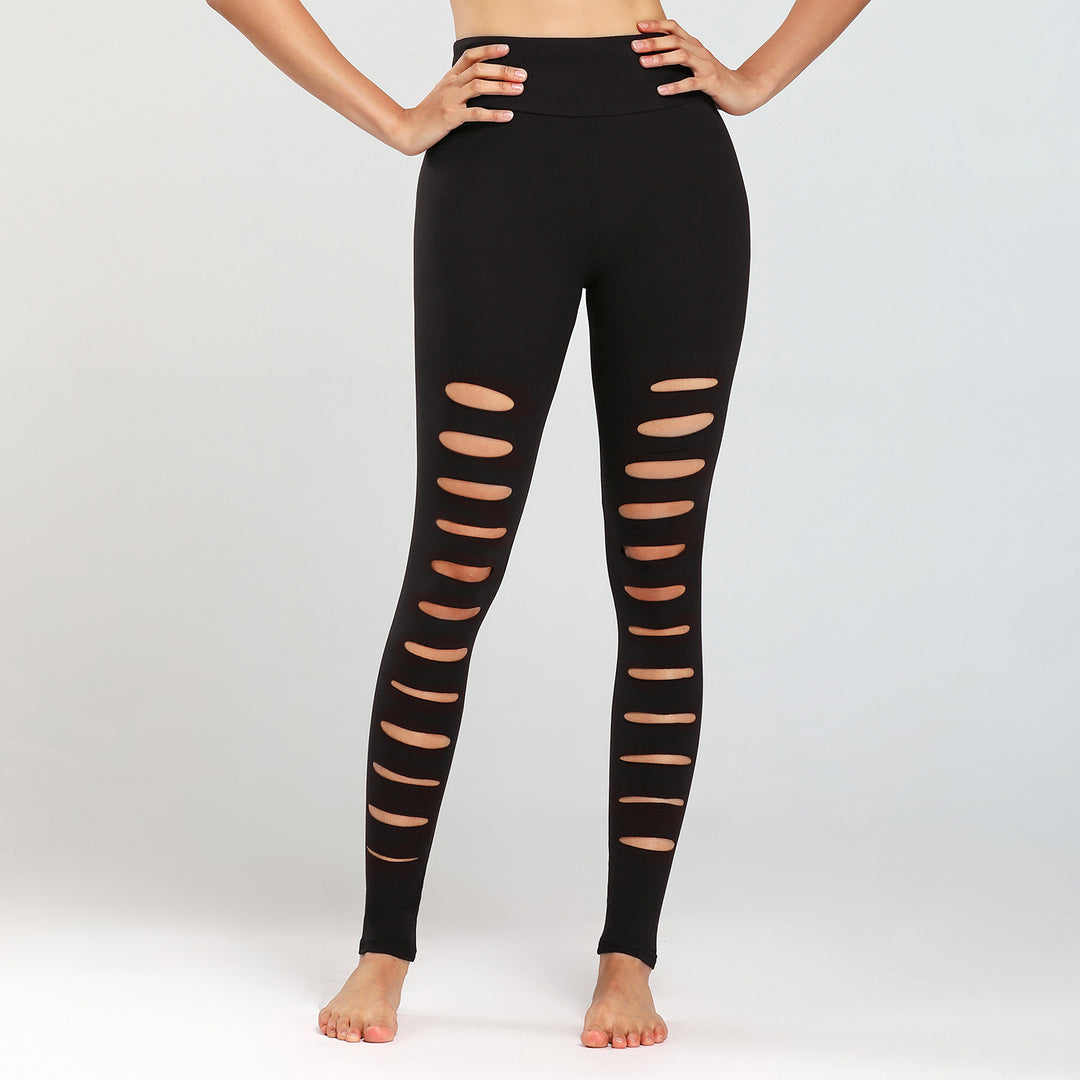 Damen Sport-Leggings mit aufregendem Cut-Out-Design und hohem Bund EB