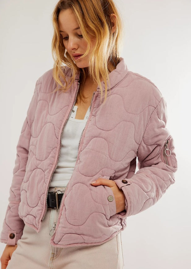 Damen gesteppte Bomberjacke EB
