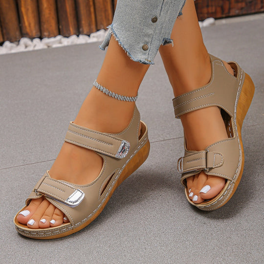 Damen Komfortable Schnürsandalen mit ergonomischer Sohle EB