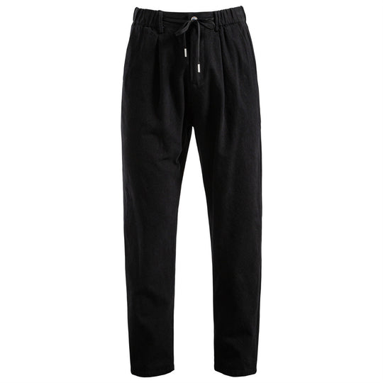 Herren nan lässige Bundfaltenhose mit elastischem Tunnelzugbund und schmal zulaufendem Bein EB