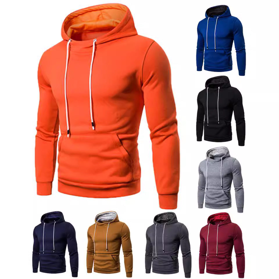 Herren Sportlicher Kapuzenpullover aus weichgewebtem Material mit praktischer Kängurutasche EB