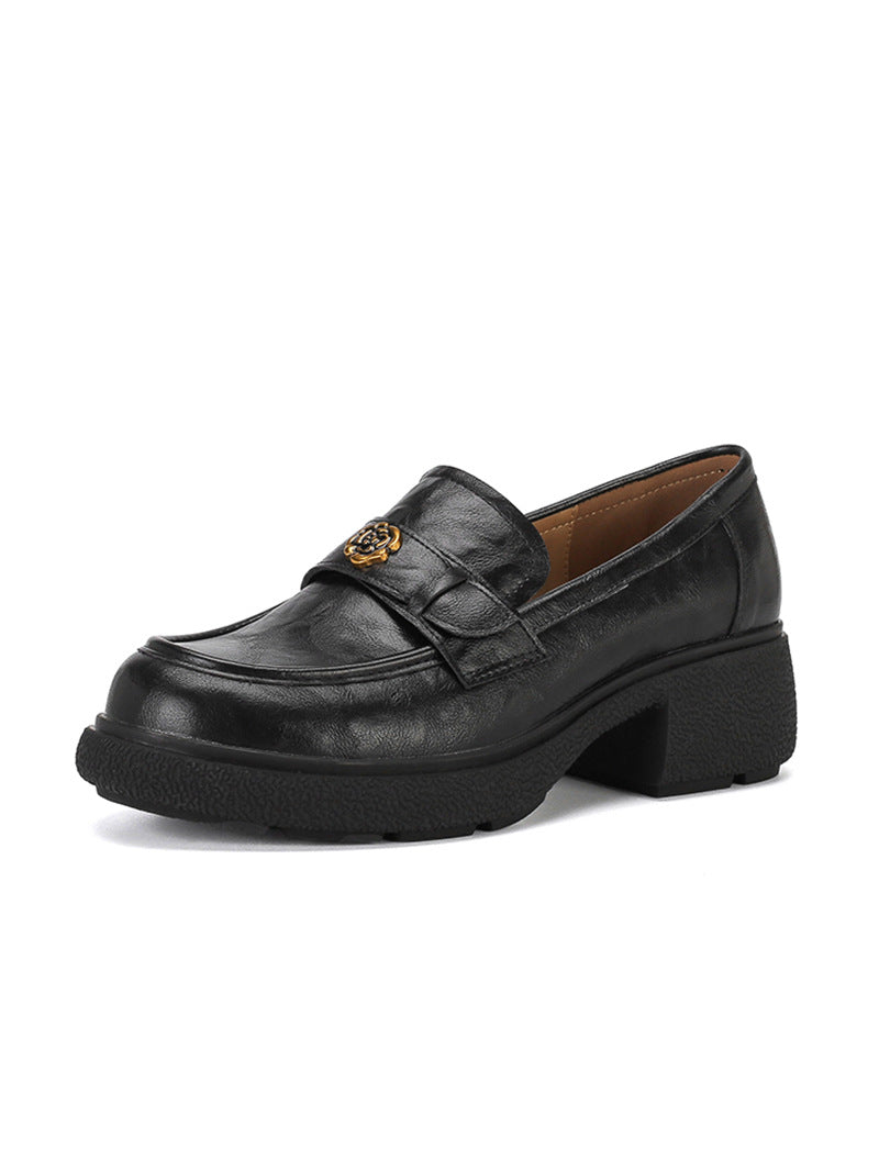 Damen Komfortable Mokassin-Lauflernschuhe mit modischer Schnallen-Applikation EB