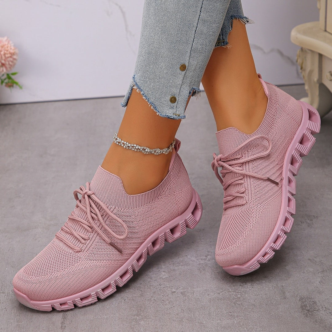 Damen Ultraleichte Sport-Sneaker mit atmungsaktiver Strickoberfläche EB