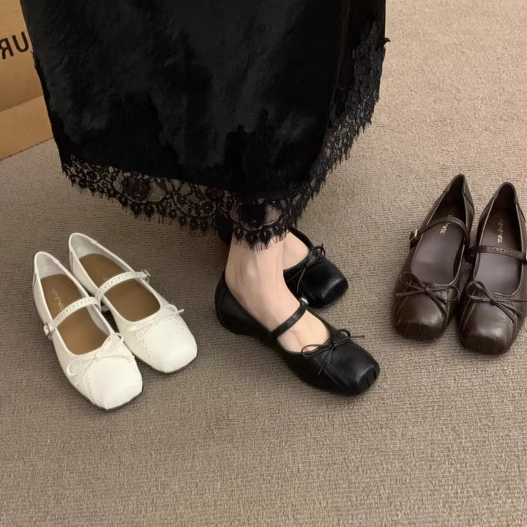 Damen Ballerinas mit zierlicher Schleife und komfortablem Fußbett EB