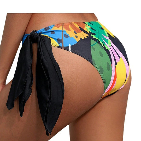 Damen Hochgeschnittenes Bikini-Unterteil mit seitlichen Schleifen EB