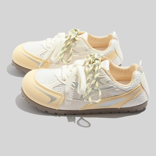 Damen Atmungsaktive Multifunktionssneakers mit elastischen Schnürsenkeln und rutschfester Sohle EB
