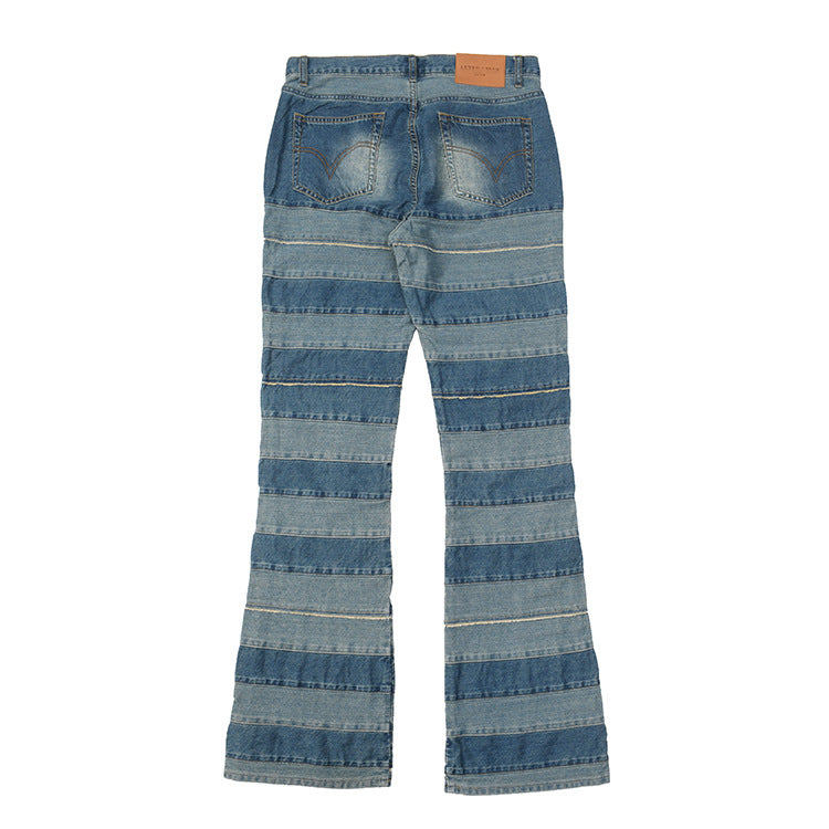 Damen Jeanshose mit modernem Streifenmuster und bequemer Passform EB