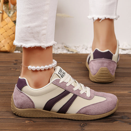 Damen Retro-Sneaker mit Gumsohle und gepolsterter Innensohle EB