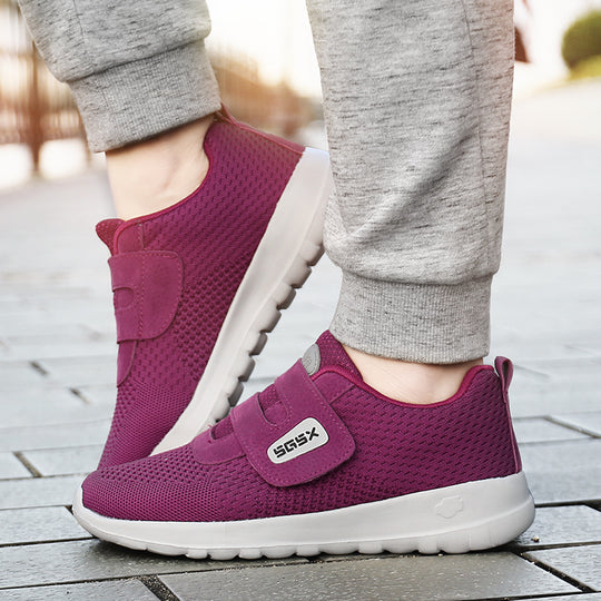 Damen Sportschuhe mit verstellbarem Klettverschluss und atmungsaktivem Mesh-Obermaterial EB